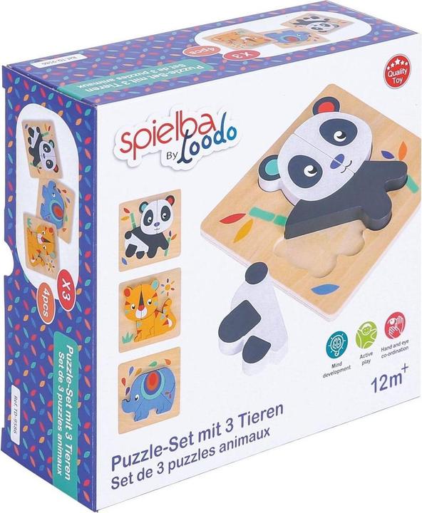 Immagine prodotto Spielba Puzzle-Set mit Panda, Elefant, Giraffe