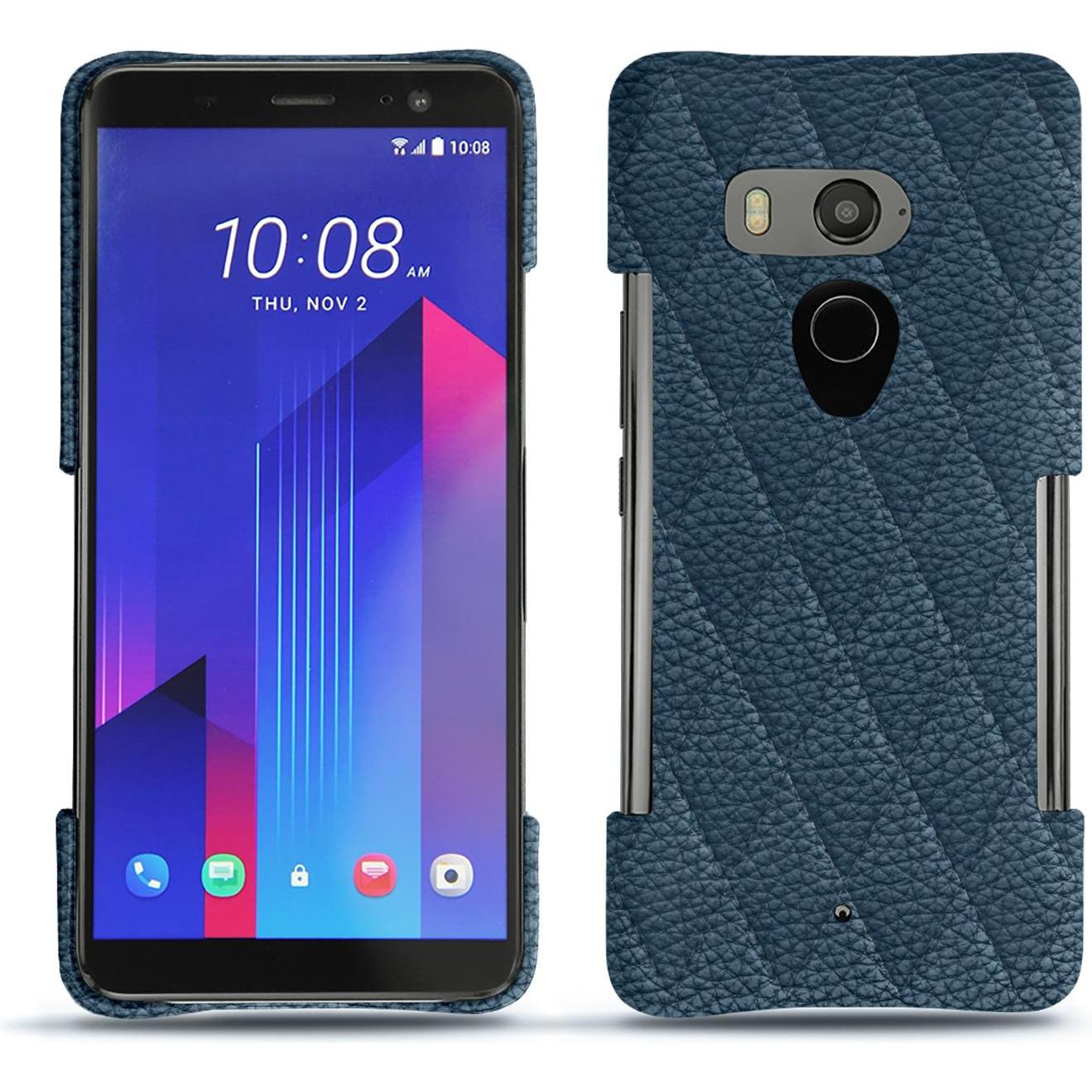 Noreve Lederschutzhülle (HTC U11+), Smartphone Hülle, Blau