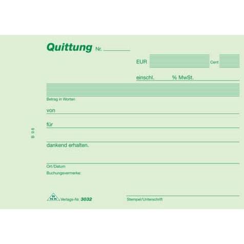 Thumbnail - Rnk, Formular, Quittung A6 SD 2x40BL (40 x)