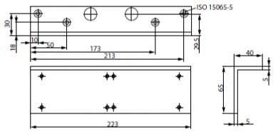 Image du produit Assa Abloy Angle de doublure de linteau adapté au DC200 argent