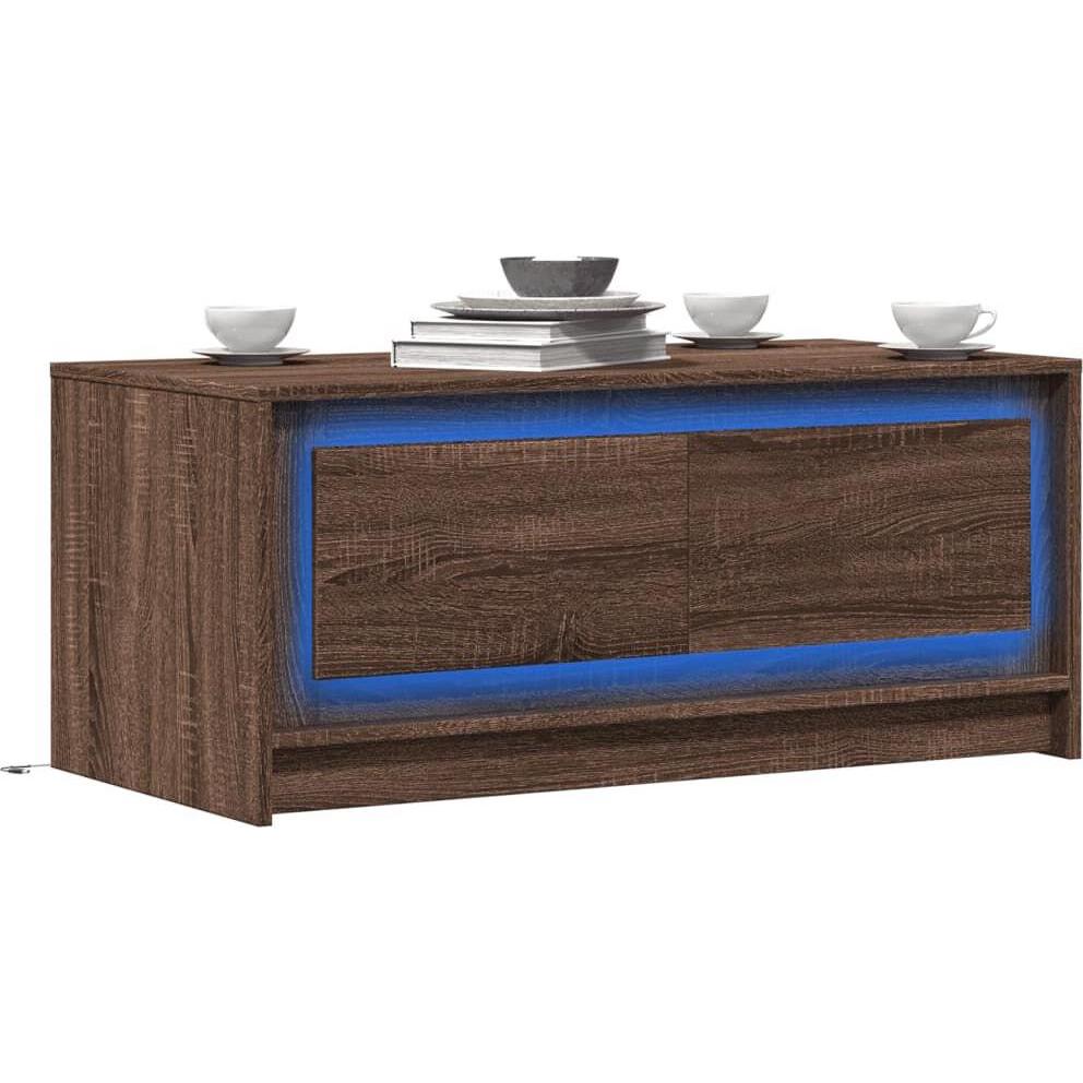 VidaXL, Couchtisch + Beistelltisch, Leonelle (100 x 50 x 43.5 cm)