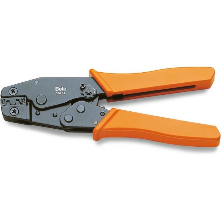 BETA, Pinza, 016090001 16090001 1609 Crimpzange für unisolierte Kabelschuhe, Profi-Modell