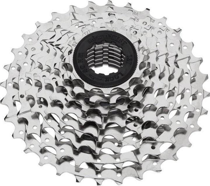 Actual product image Micro Shift Microshift Mezzo/R8 cassette, 8th row, steel, compatible with Shimano, 12-15-18-21-24-28-32, Nikiel (8-speed, 12-32)