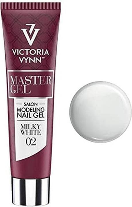 Produktbild Visconti Di Modrone Victoria Vynn Master Gel UV LED Modeling Acrylic Builder Gel 60g 02 Milky White (Kunstnägel, 02 Milky White)