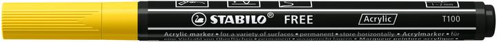 Immagine prodotto STABILO Marcatore acrilico - Acrilico FREE - Punta T100 1-2mm - penna singola - giallo (Giallo, 2 mm, 1 x)