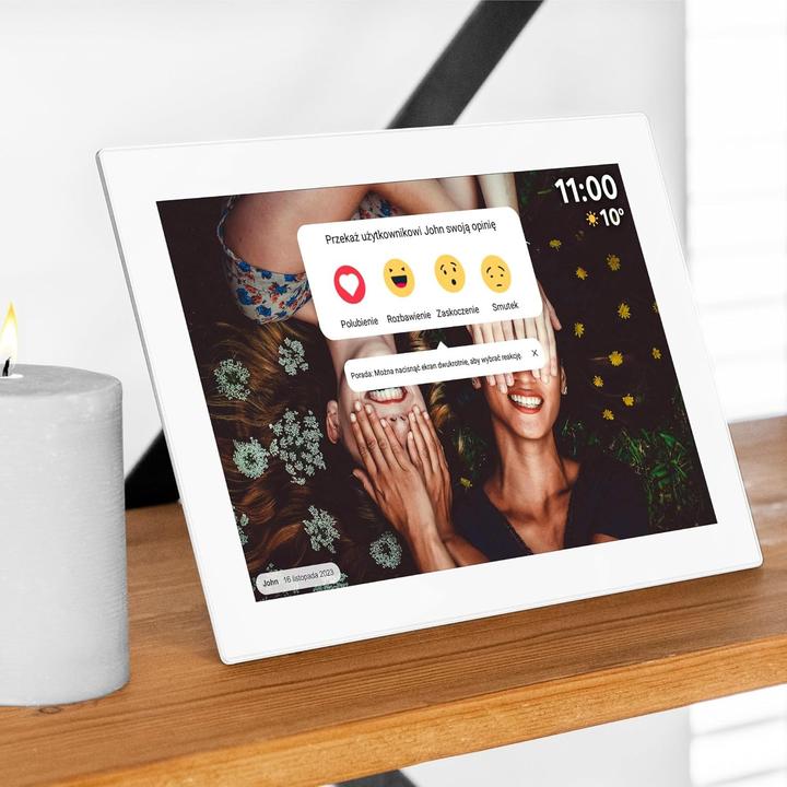 Image du produit Krüger&Matz Kruger&Matz cadre photo numérique FRAMEO Wi-Fi 10 1" blanc (10.10")