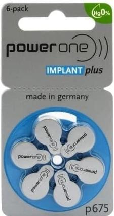 Immagine prodotto Powerone Batterie per apparecchi acustici ImplantPlus 675 (60 pz., 675, 540 mAh)