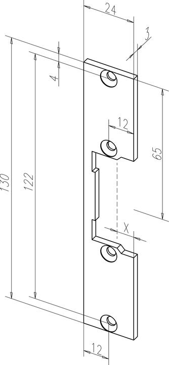 Actual product image effeff Flat striking plates for door openers (Striking plate)