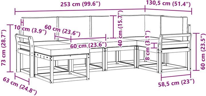 Produktbild vidaXL Outdoor-Sofa