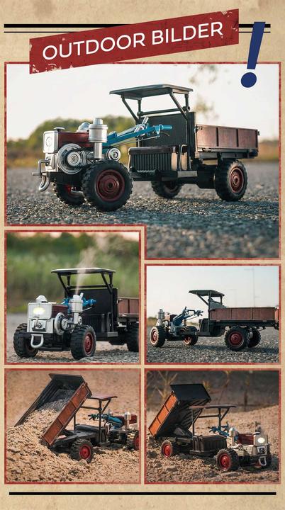 Immagine prodotto Amewi Retro-Traktor mit Rauch & Licht 4WD 1:12 RTR (RTR pronto all'uso)