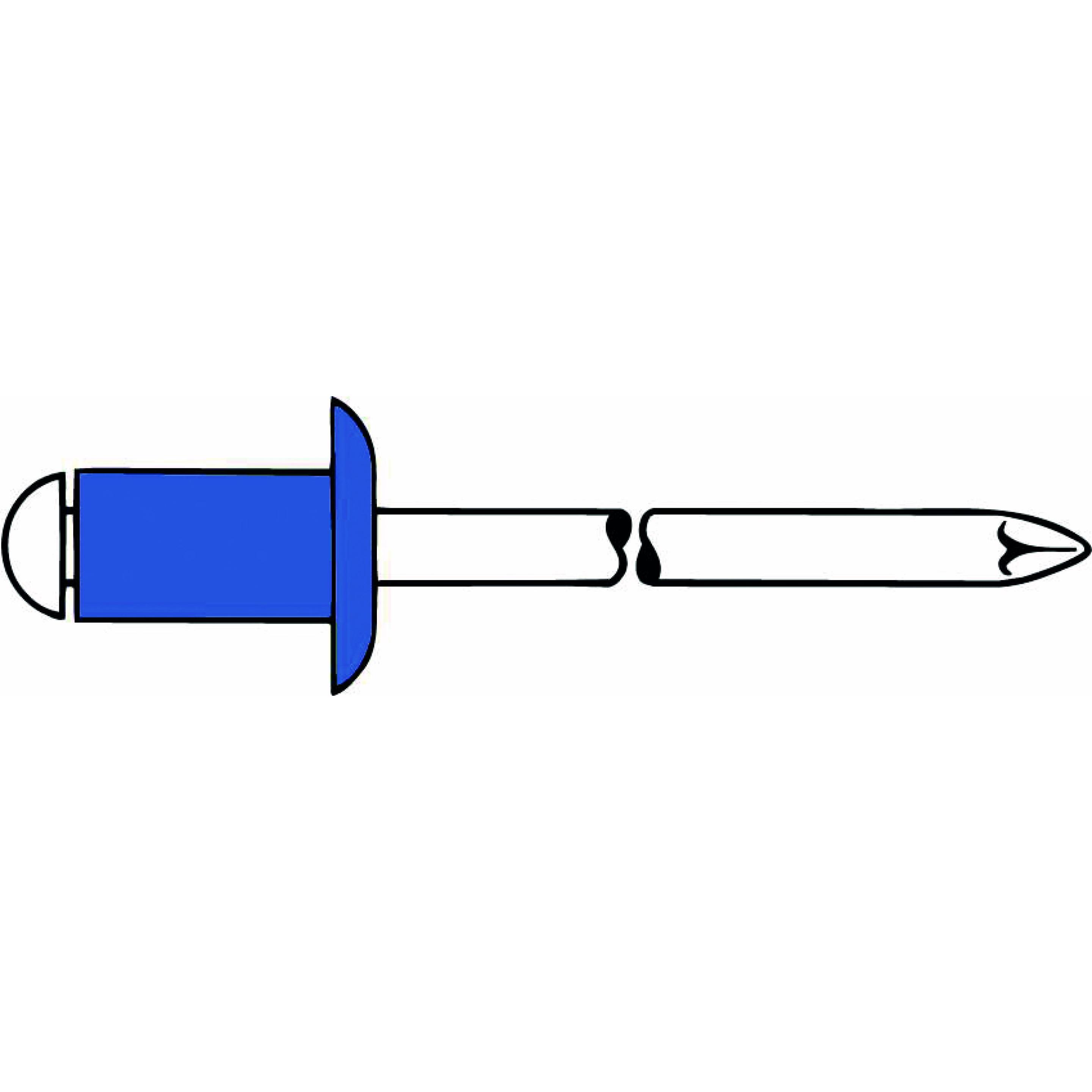 Gesipa, Nieten, Blindniet Nietschaft d x l 5 x 12 mm Stahl / Stahl 500 Stück