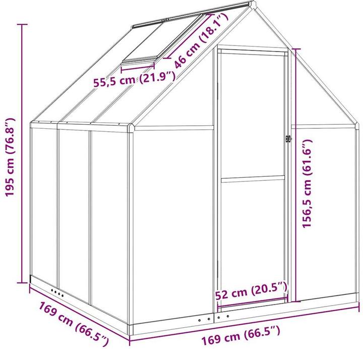 Produktbild vidaXL Gewächshaus