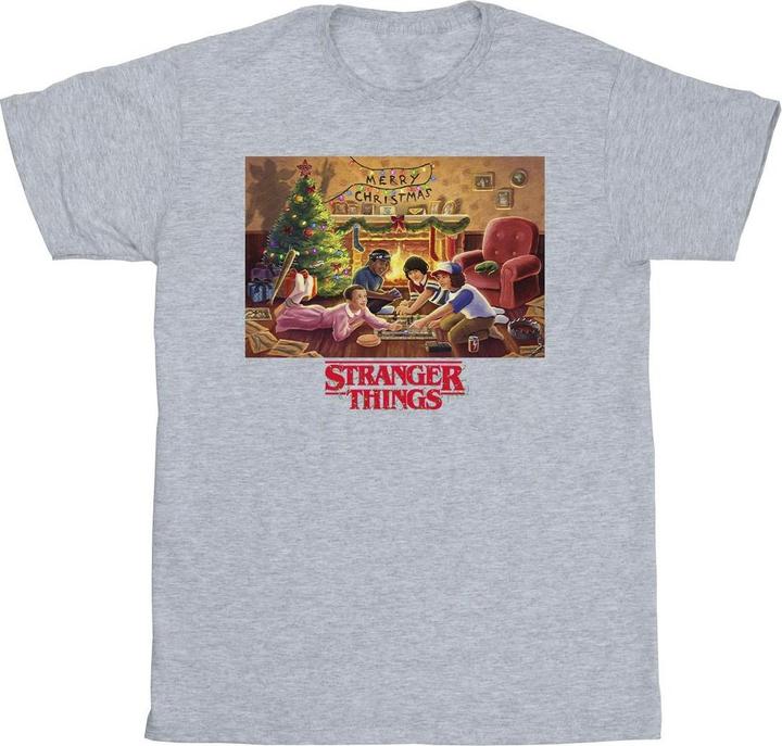 Produktbild Netflix Stranger Things Christmas Gathering TShirt Mädchen (128)