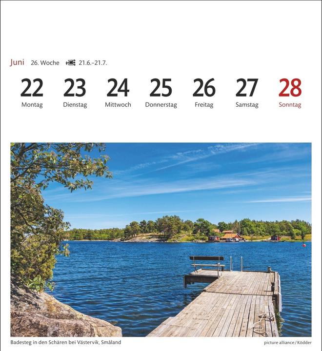 Produktbild Harenberg Schweden Sehnsuchtskalender 2026 - Wochenkalender mit 53 Postkarten