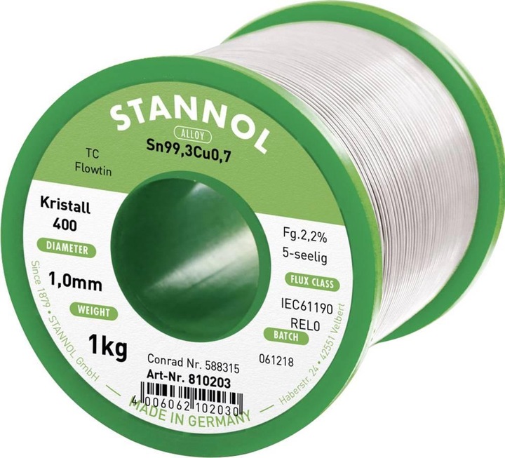 Produktbild Stannol Lötzinn, bleifrei Spule Flowti (Lötzinn)