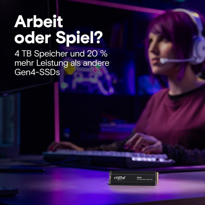 Produktbild Crucial P310 mit Heatsink (2000 GB, M.2 2280)