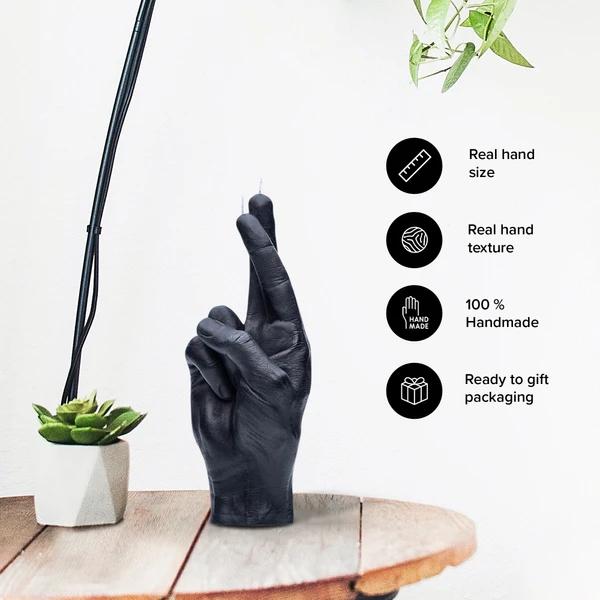 Actual product image Candle Hand Crossed Fingers (1 pcs.)