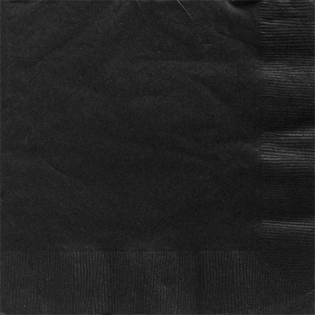 Image du produit Creative Party Serviettes à boissons Noires (50 pcs)