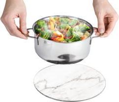 Productafbeelding Wenko Topfuntersetzer Mod. Marmor Glas, Ø 20 cm (1 x)