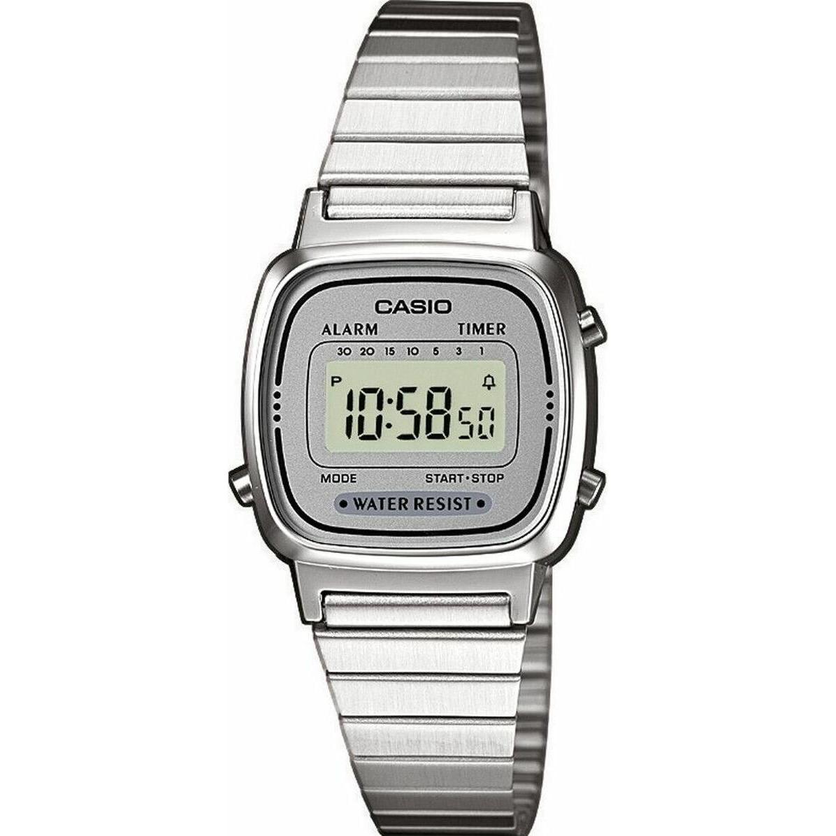 Casio, Orologio Da Polso, La670Wea-7Ef, Argento, (Orologio Digitale, Orologio Interconnesso, 24.60 Mm)