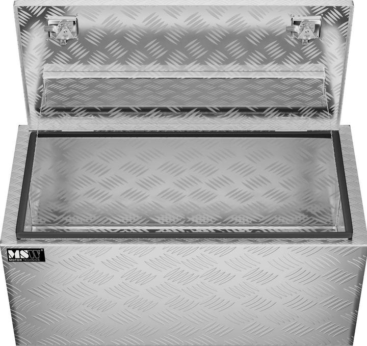 Produktbild MSW Alubox Riffelblech Alukiste Truckbox Werkzeugbox Transportkiste Deichselbox 119L