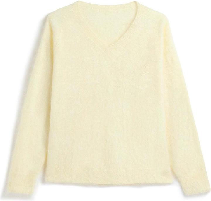 Produktbild Bellemere Pullover Brushed Silk Cashmere V-Neck Sweater (One Size)