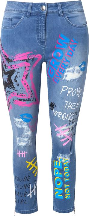 Actual product image Angel of Style Irma jeans, slim fit, allover print, 5-pocket (50)