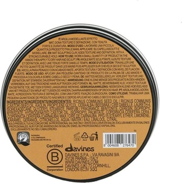 Produktbild Davines Pasta & Love - Strong Hold Mat Clay (Haarpaste, Haarpomade, 50 ml)