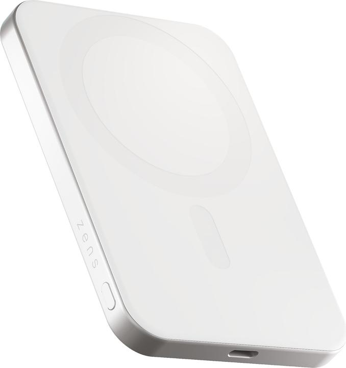 Zens Slim Qi2 Al Powerbank 5000mAh White (5000 mAh, 15 W, 19.25 Wh)