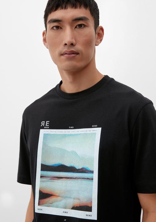 Produktbild s.Oliver T-Shirt Jerseyshirt mit reflektierendem Artwork (M)