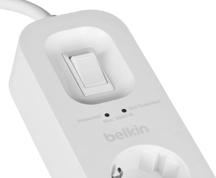 Actual product image Belkin Surgemaster surge protection (4 x, 2 m)