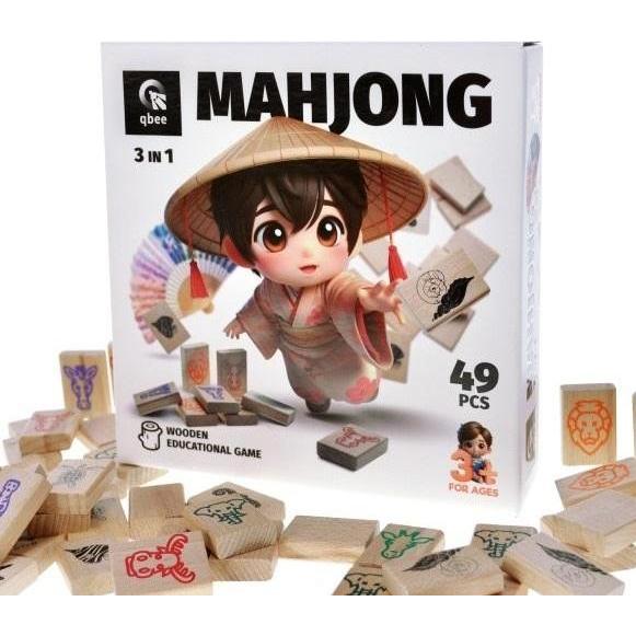 Vilde Mahjong-Tisch aus Holz, 49-teilig (54611937)