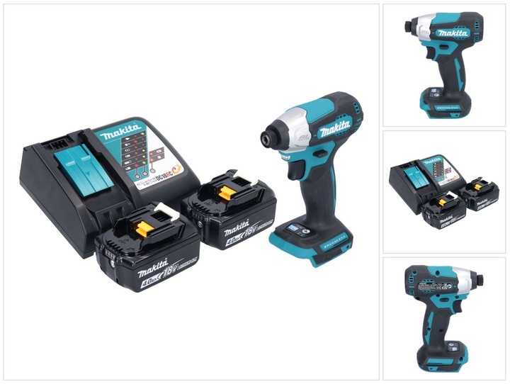 Produktbild Makita DTD 157 RM Akku Schlagschrauber 18 V 140 Nm 1/4" Brushless + 2x Akku 4,0 Ah + Ladegerät (Akkubetrieb)