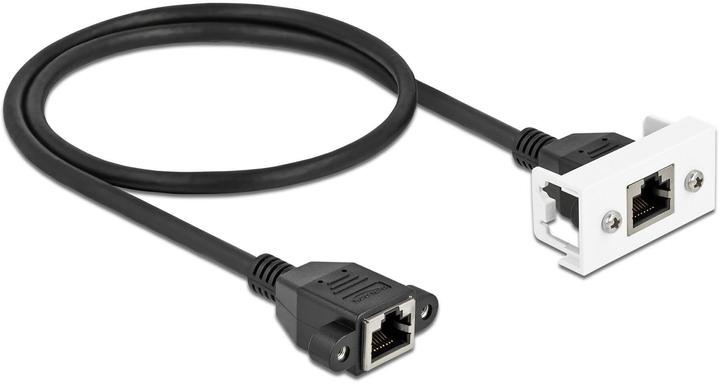 Immagine prodotto Delock Cavo di prolunga di rete per Easy 45 modulo S/FTP da jack RJ45 a jack RJ45 Cat.6A 50 cm nero (S/FTP, CAT6a, 0.50 m)