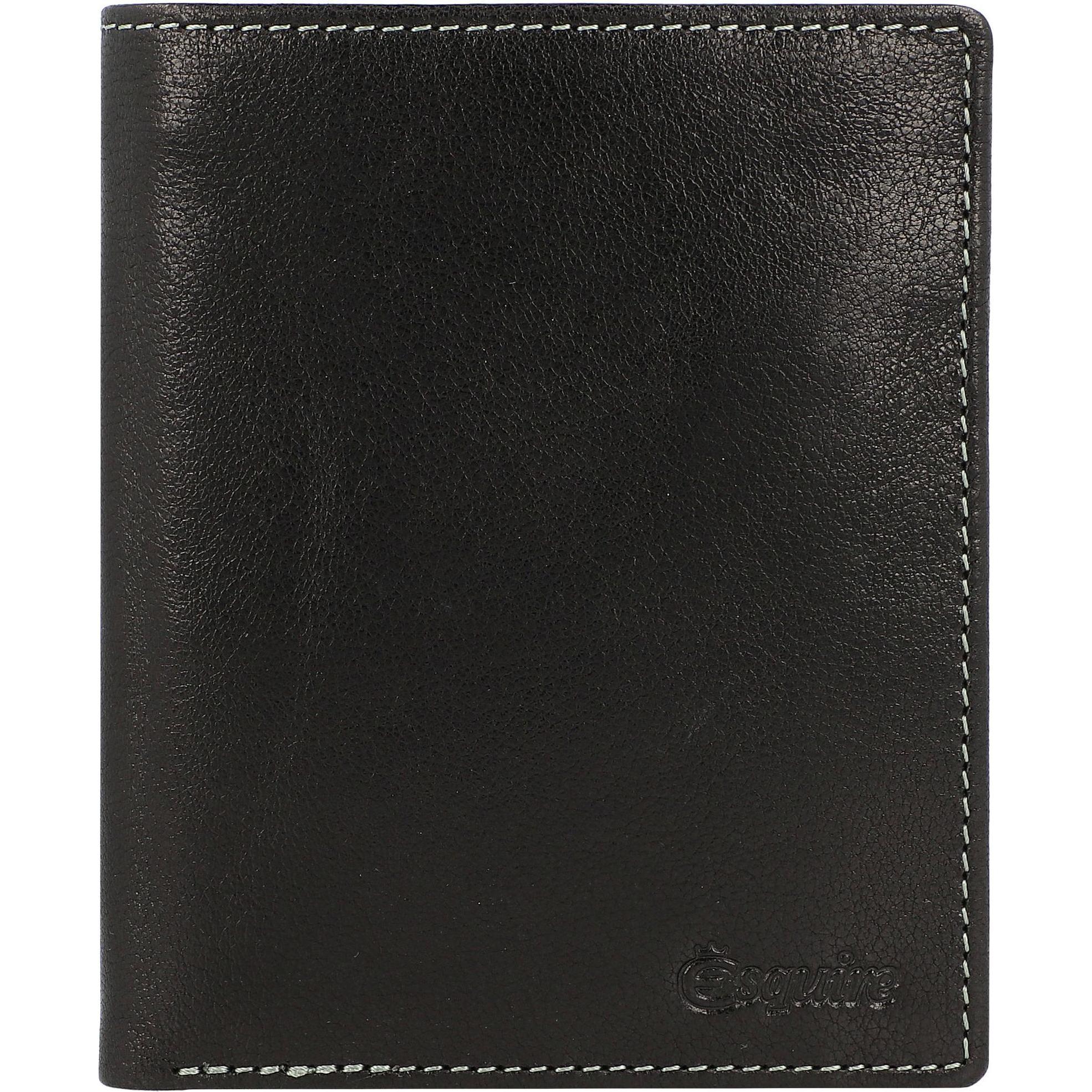 Esquire, Herren, Portemonnaie, Denver Geldbörse RFID Leder 9,5 cm, Schwarz