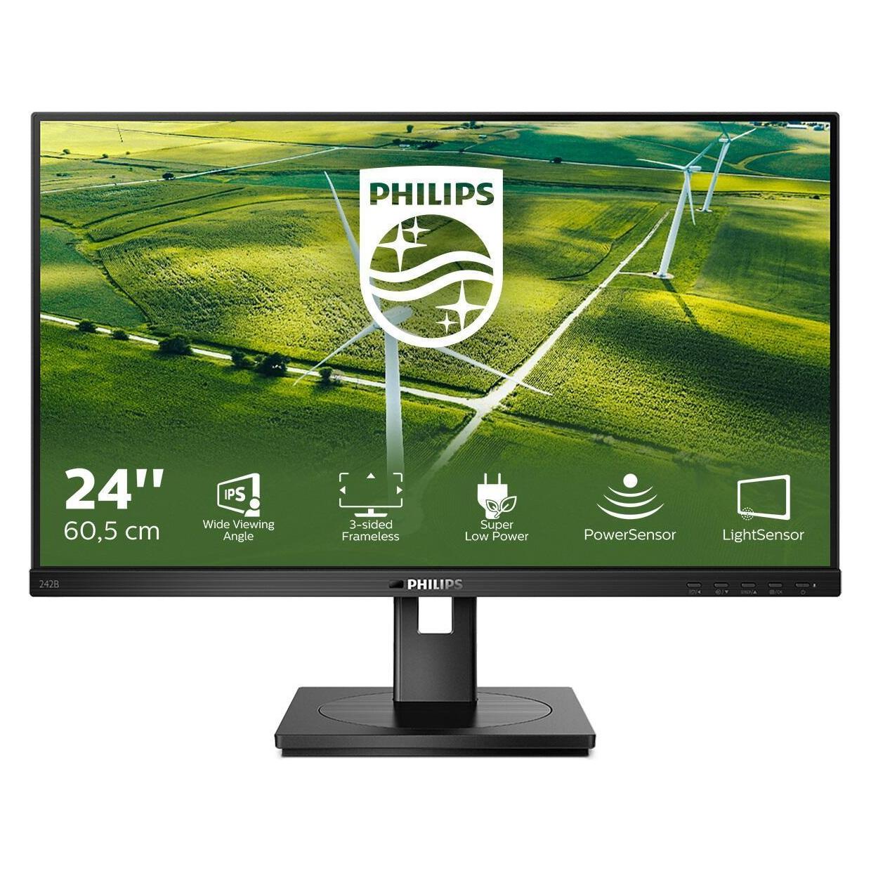 Philips 242B1G/00 (1920 x 1080 Pixel, 23.80"), Monitor, Schwarz