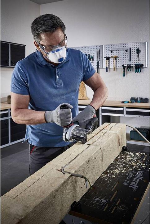 Actual product image wolfcraft 1 woodworking set for angle grinder 4 pcs