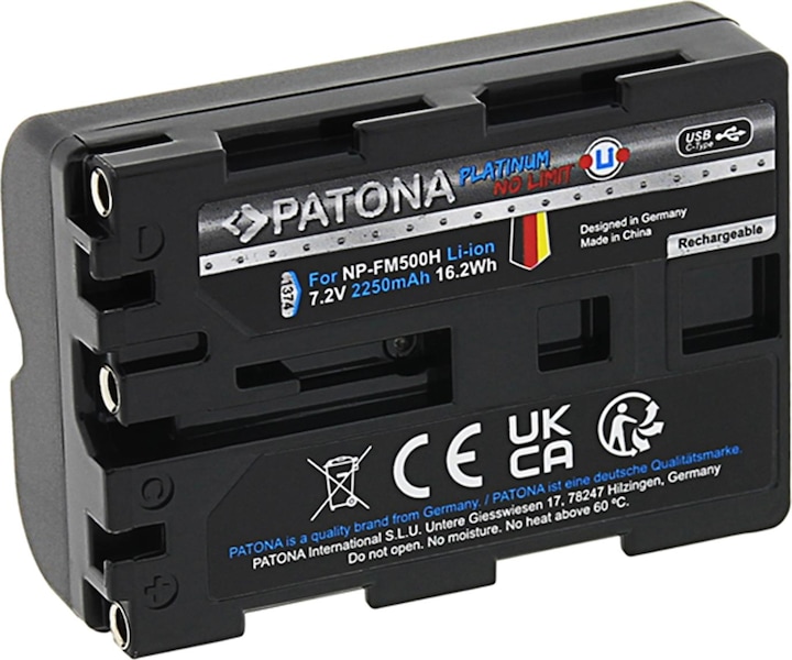 Produktbild Patona Platinum Sony NP-FM500H USB-C (Akku)