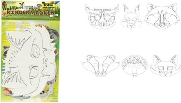 Produktbild Folia Kindermasken Waldtiere