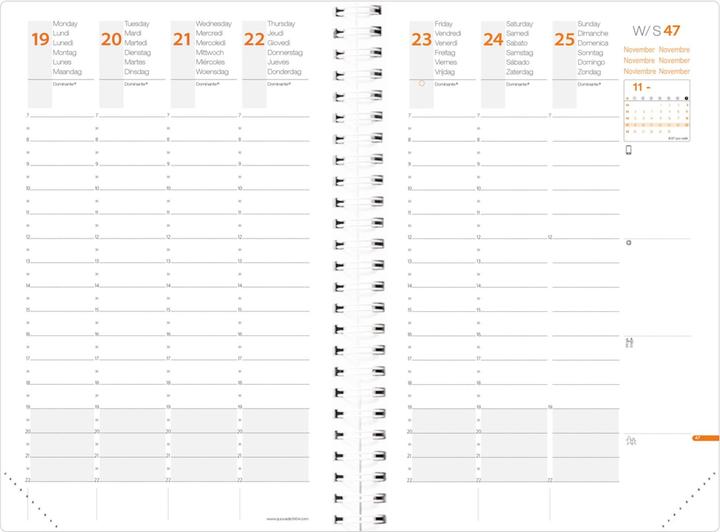 Produktbild Quo Vadis Agenda Time&Life LARGE ML 2024 615037Q 1W/2S, rot 16x24cm (16 x 24 cm, 1 Tag / 2 Seiten)