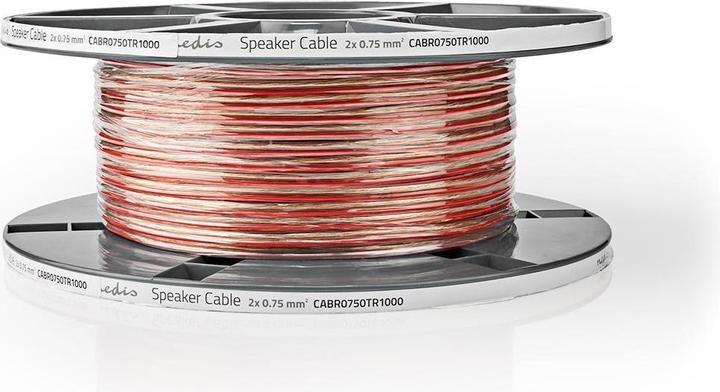 Productafbeelding Nedis Luidsprekerkabel| 2x 0,75 mm²| Koper| 100,0 m| Rond| PVC| Transparant| - Verlenging (100 m, 0.75 mm²)