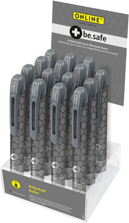Image du produit Online Présentoir de comptoir Rollerball 21594/15 Be.Safe 15 pcs. (Anthracite, 15 x)