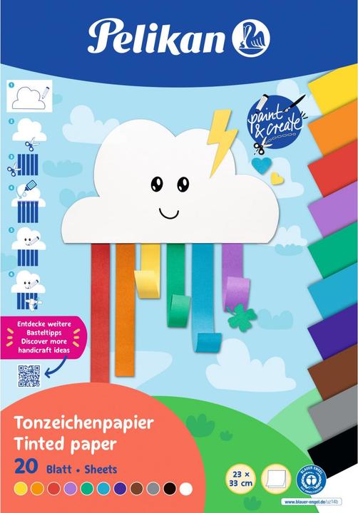 Actual product image Pelikan Clay Paper Pad TZPB, 20 sheets, 23x33cm, Rainbow (120 g/m², 1x)