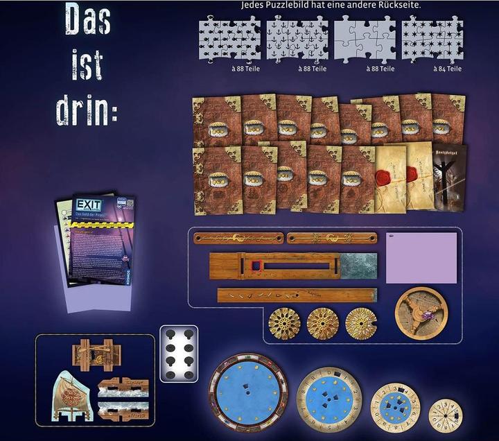 Immagine prodotto Kosmos EXIT-Il gioco del pirata+puzzle (Tedesco, 1 - 4 Giocatori)