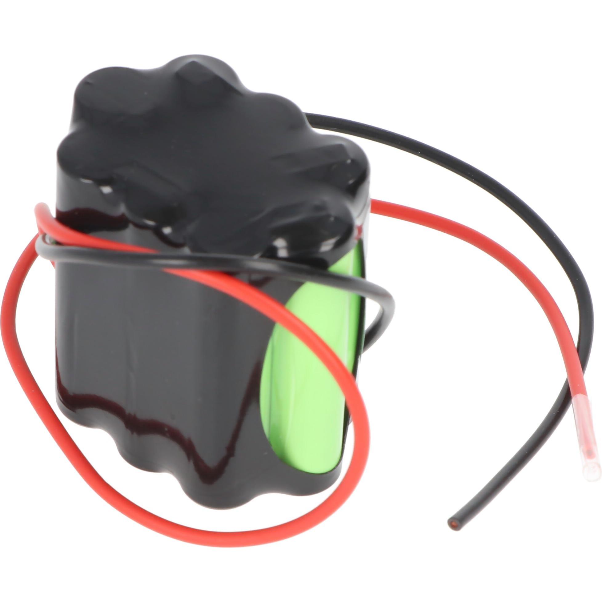Thumbnail - AccuCell Notleuchtenakku NiMH 12V 600mAh mit 300mm Kabel ersetzt RPower 20109 LEX, 44,2 x 29,1mm (1 Stk., 600 mAh, Akku)...