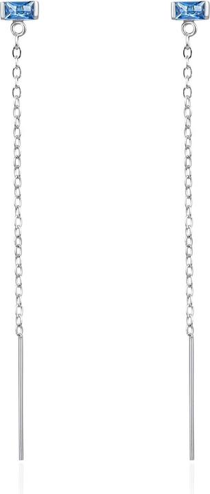Immagine prodotto Agato - Long silver earrings with blue zircons AGT-E076PBL (Argento)