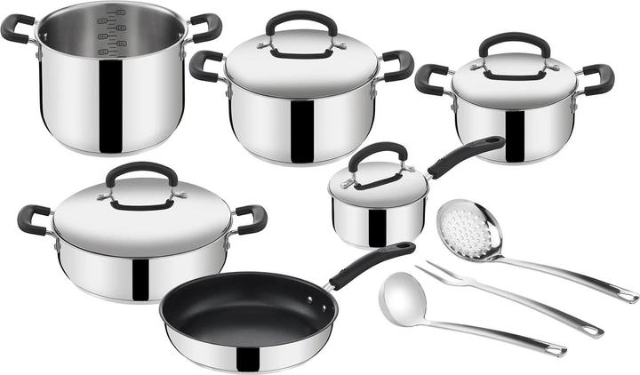 Lagostina Practical cookware set 13 pcs (26 cm, Pan set + pot set, Stainless steel)