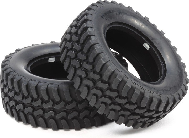 Actual product image Tamiya 1:10 CC-01 Mud Block Off-Road Tires (2)