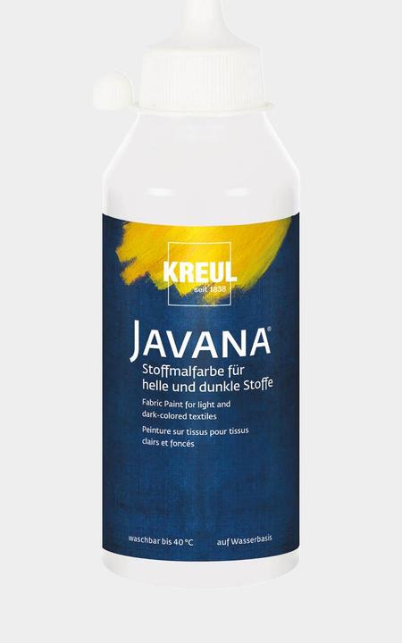 Actual product image Kreul Javana fabric paint for light and dark fabrics, 250 ml (White, 250 ml)