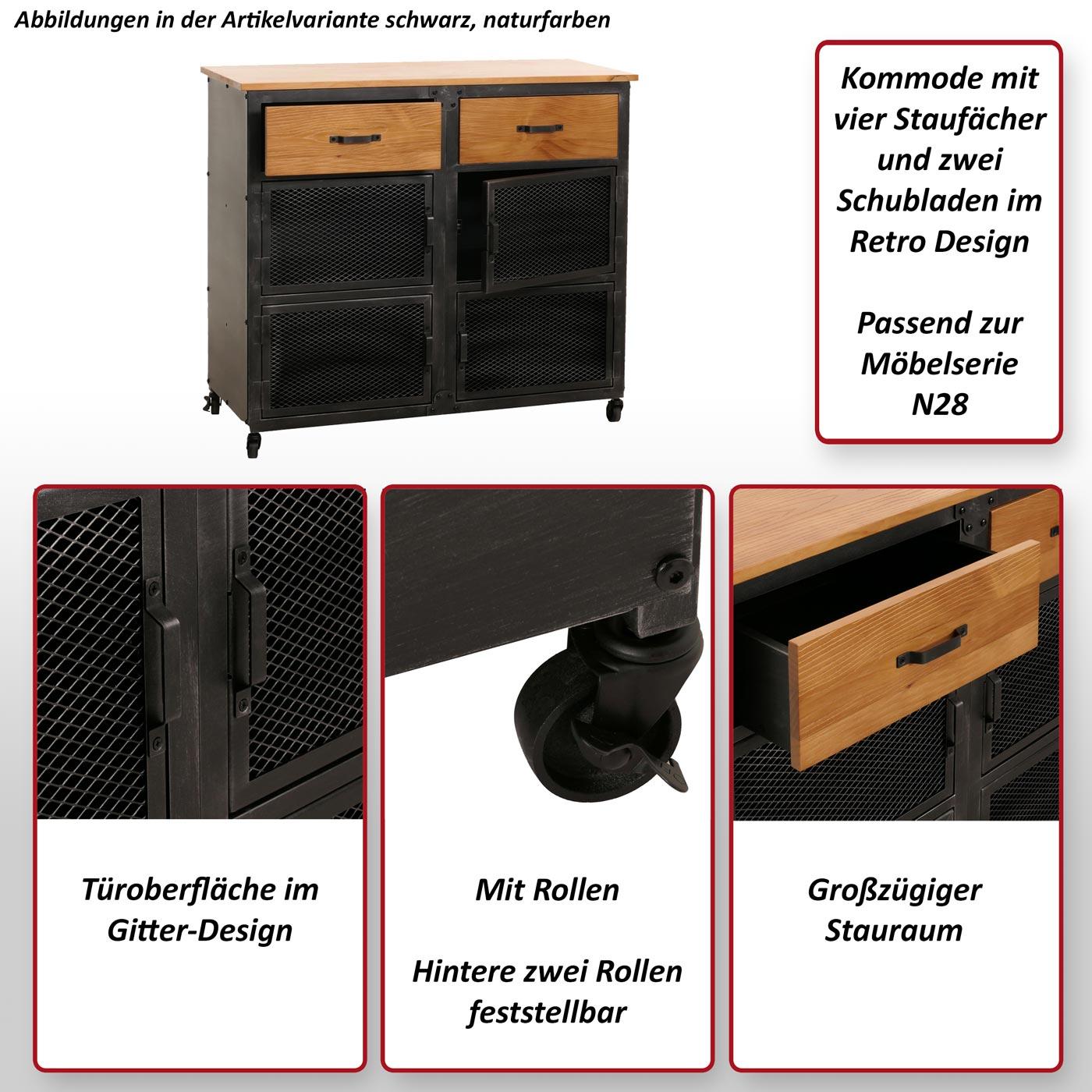 Thumbnail - MCW, Kommode + Sideboard, N28-KO (90 x 100 x 40 cm)